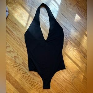 Halter Black Bodysuit